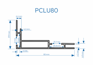 PCLU80 8cm PERFIL CAJA DE LUZ UNA CARA 1mtr 6 7800237 1759775639