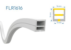 FLR1616 PERFIL SILICONA BLANCO 1mtr
