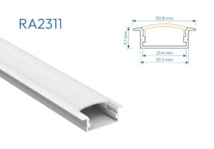 RA2311 PERFIL DE ALUMINIO DIFUSOR OPAL 1mtr