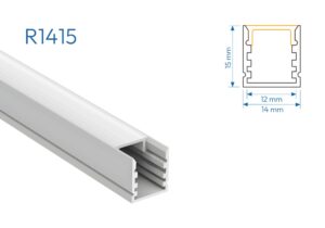 R1415 PERFIL DE ALUMINIO DIFUSOR OPAL 1mtr