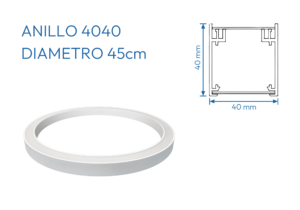 ANILLO PERFIL ALUMINIO 4040 45CM DIAMETRO