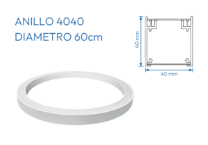ANILLO PERFIL ALUMINIO 4040 60CM DIAMETRO