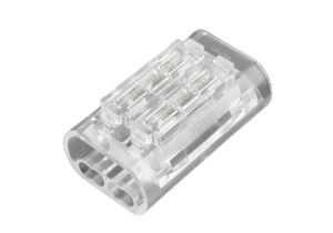 CONECTOR TRANSPARENTE 4PIN PARA UNION DE CABLES 22-20 AWG