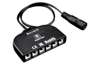 CONECTOR SPLITTER 3AMP 6 SALIDAS SLIM - 1 ENTRADA PLUG 5.5MM