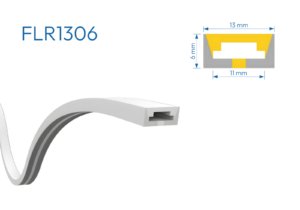 FLR1306 PERFIL SILICONA BLANCO 1mtr